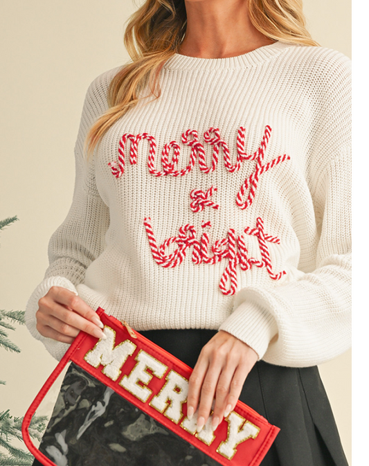 Merry & Bright knit sweater